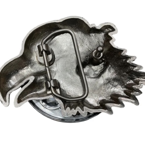Patriotic silver eagle belt buckle men’s - Picture 2 of 3